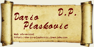 Dario Plasković vizit kartica